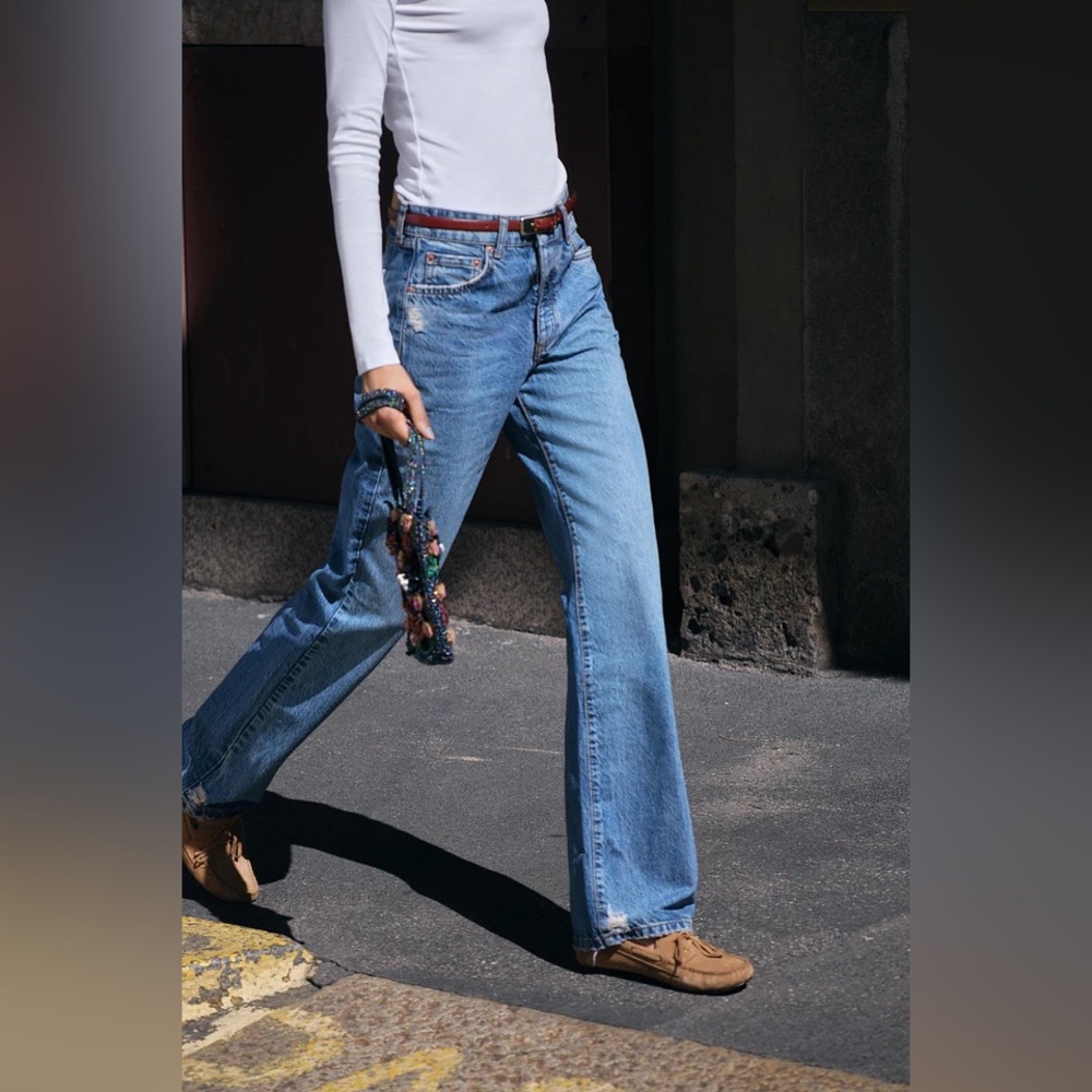 STRAIGHT LEG FULL LENGTH Z1975 JEANS WITH A HIGH WAIST